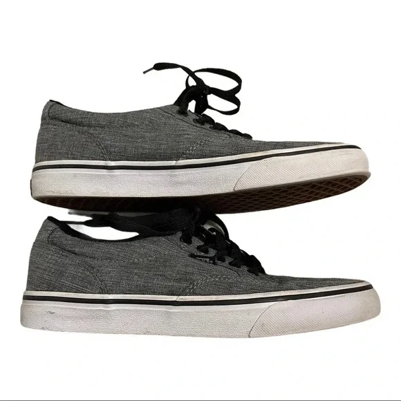 Vans Off The Wall Grey Herringbone Skate Shoe - Picture 8 of 10